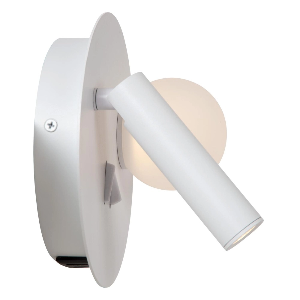 Design-Nachttischlampe Matiz Weiß mit USB-Ladepunkt Lucide 5411212771339