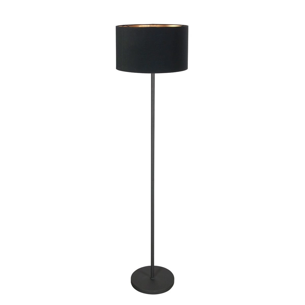 Schwarze Stehleuchte Noor mit schwarzer Kapuze Steinhauer 8712746182309