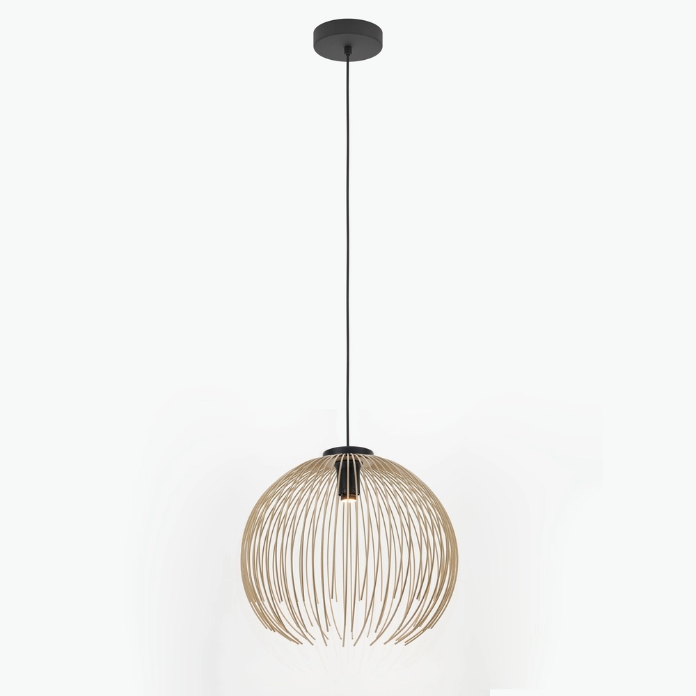 Drahtlampe Venezuela Ø 40cm – schwarz mit Gold