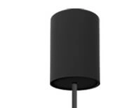 Schlanke Hängelampe Laser XL 2,5 cm schwarz Lyora 5903139843690