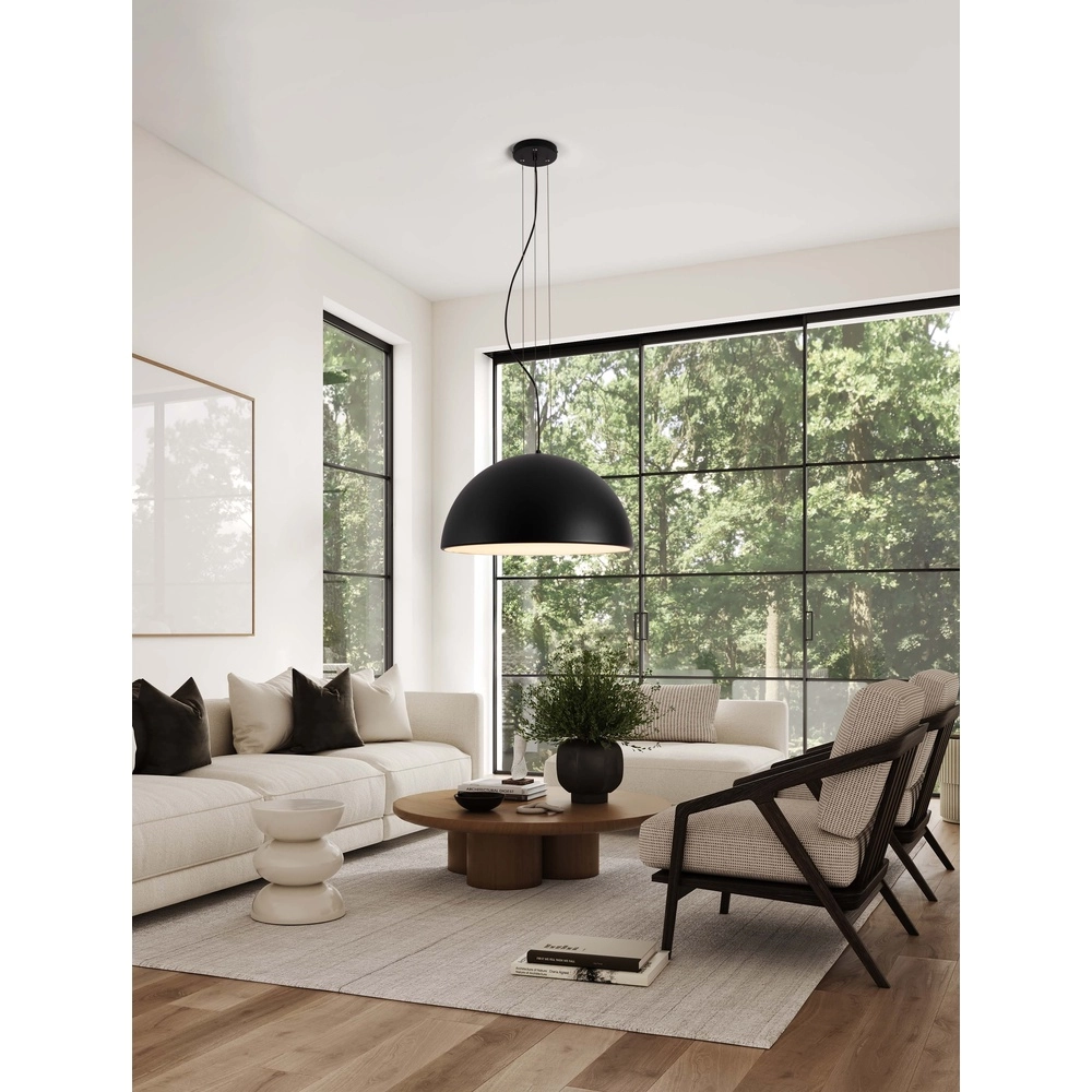 Schlanke Pendelleuchte Tholos schwarz Ø 60cm Lyora 5212017457899