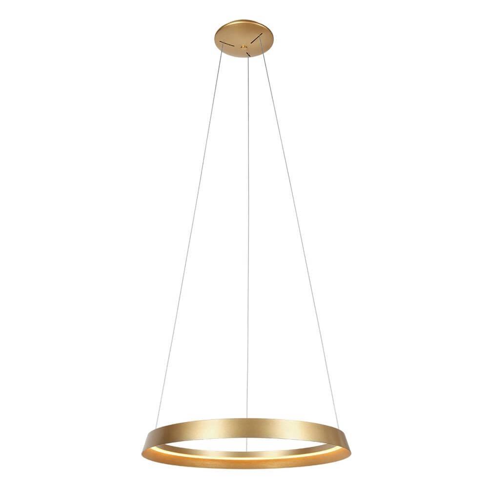 Schlanke Pendelleuchte Ringlux gold Ø 60cm Steinhauer 8712746171969