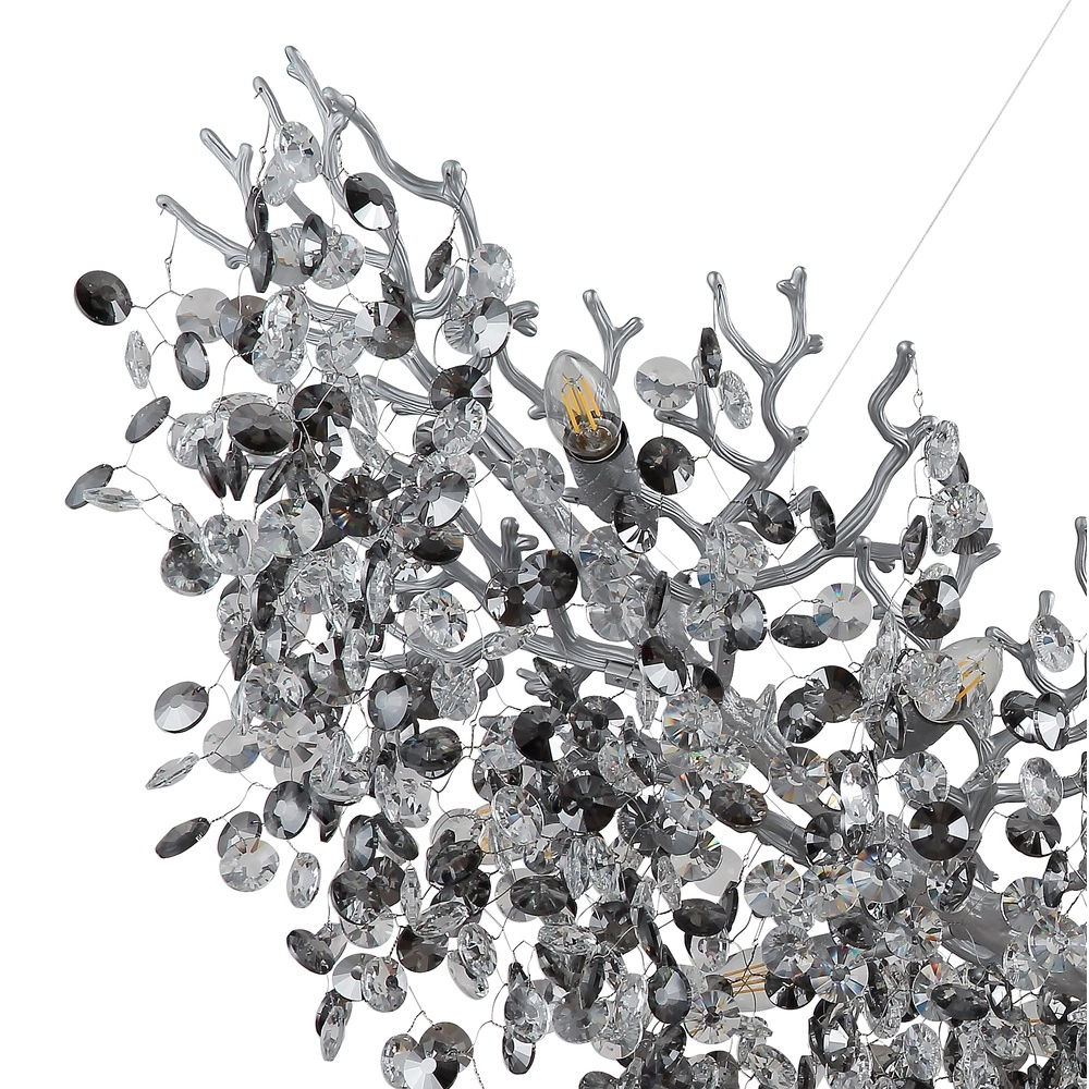 Pendellampe Queena Silbergrau 150 cm Globo 9007371533695