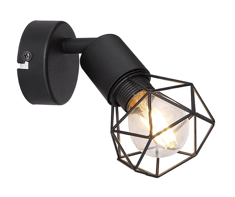 Design-Wandleuchte Xara I Schwarz Globo 9007371406975