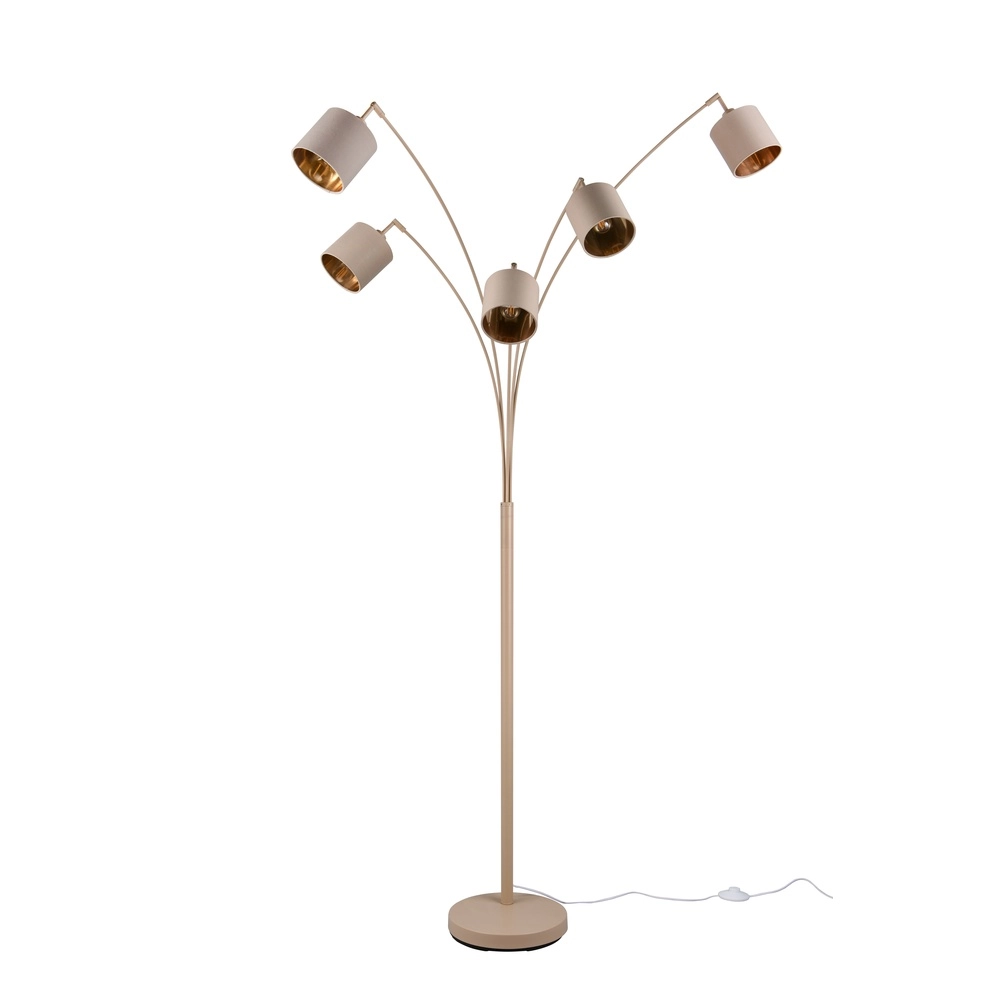 Stehlampe Tommy 5-hell sandbraun Trio 4017807714210