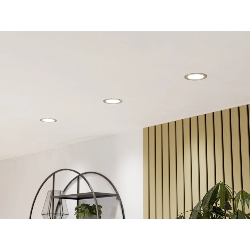 IP44-Einbaulampe Fueva 6-Z Zigbee – Edelstahl – Ø 12 cm Eglo 9008606331031