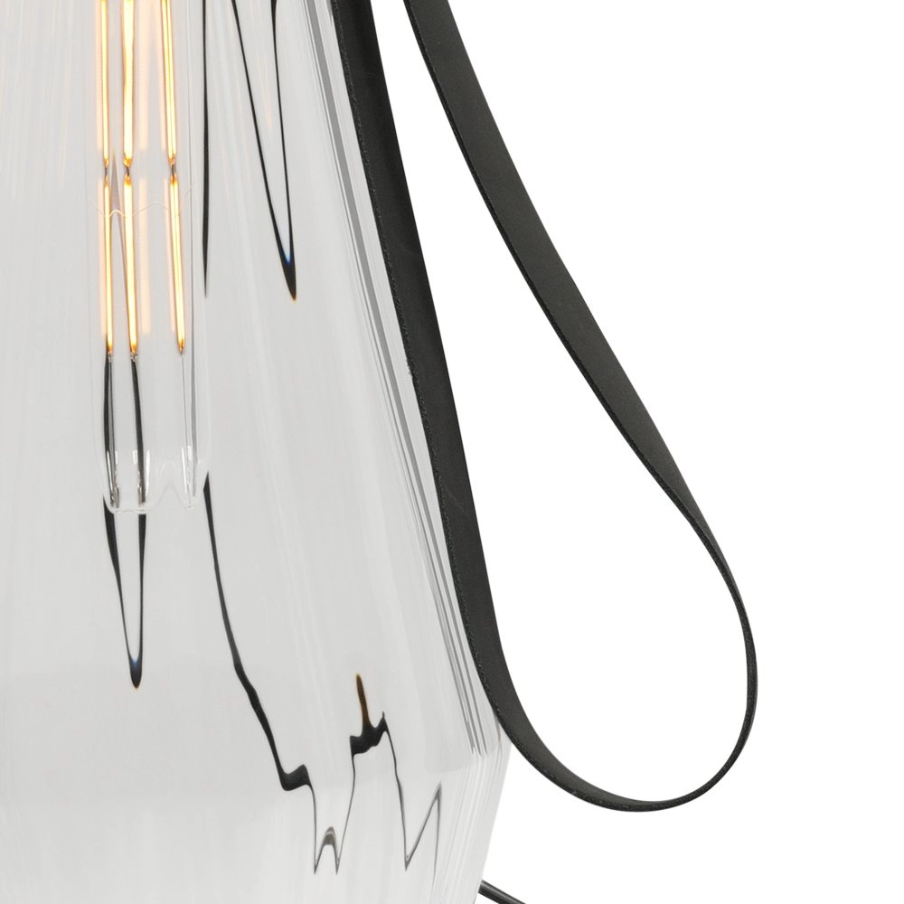 Tischlampe schwarz Diamond 80cm mit Klarglas Masterlight 8718121259215