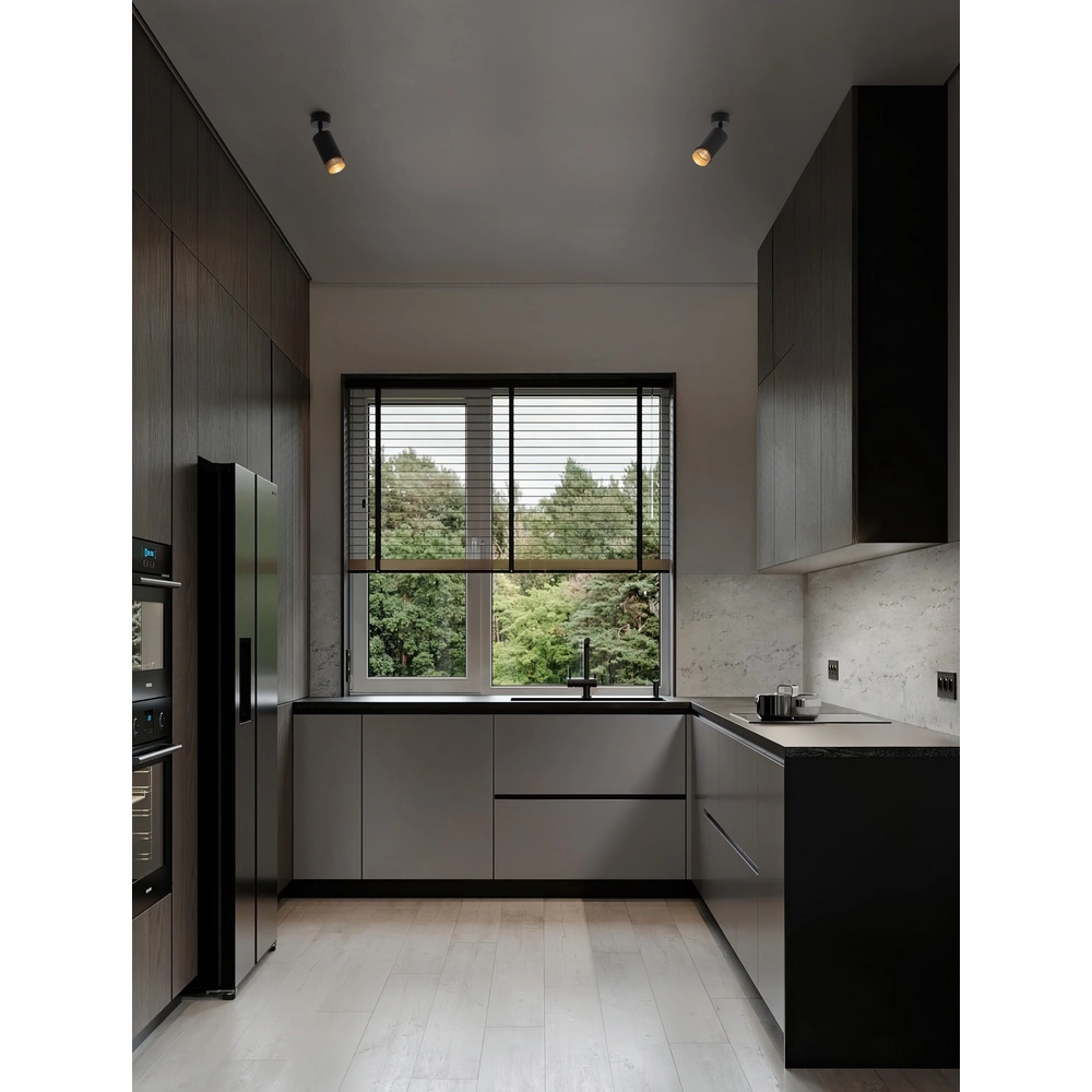 Deckenstrahler Nessi Orientierbares Schwarz mit Gold Lyora 5212017475145