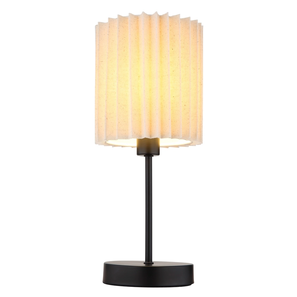 Tischlampe Page Ø 15 cm weiß mit Schwarz Globo 9007371525591