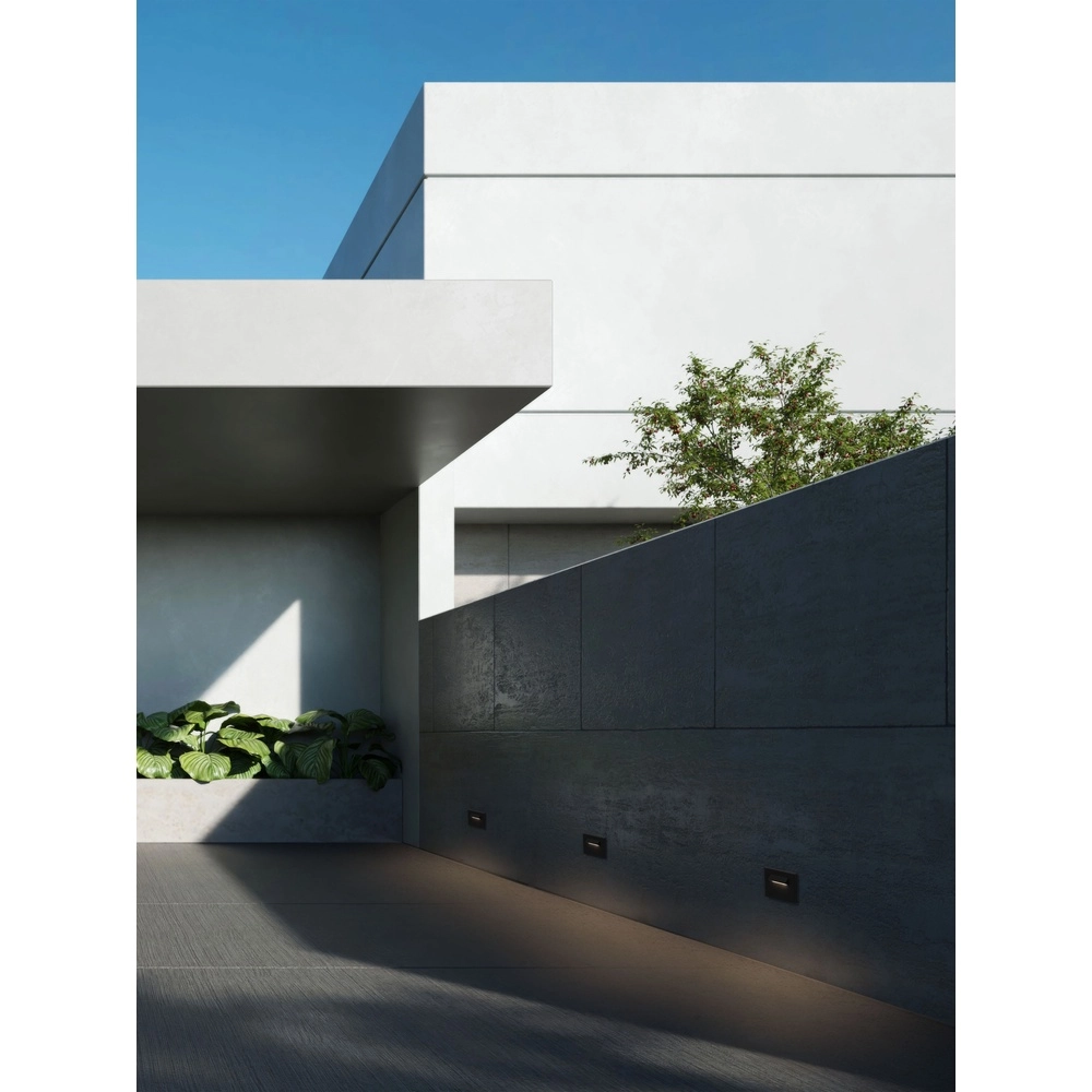 Einbaulicht Recto für die Wand Dunkelgrau Lyora 5212063504950