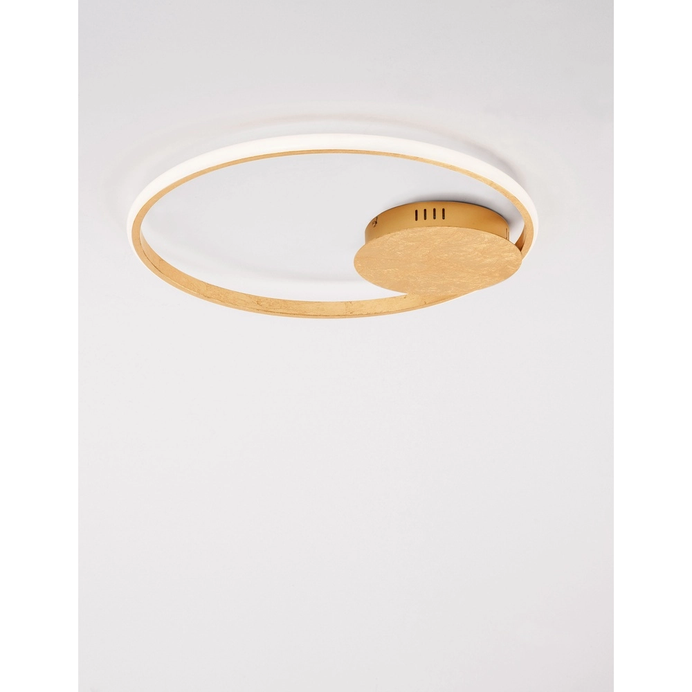 Runde Deckenleuchte Fuline gold Ø 50cm