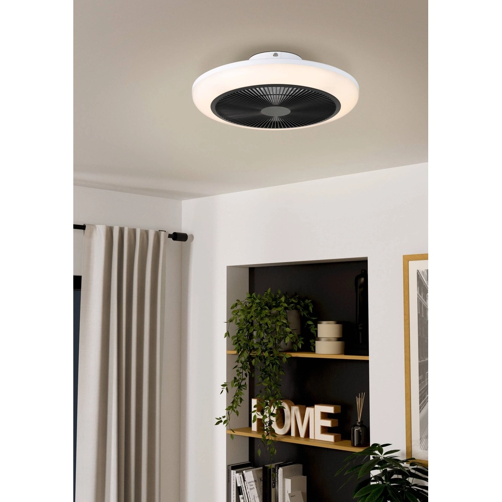 Deckenventilator Sayulita weiß mit schwarz Ø 46cm Eglo 9002759352349