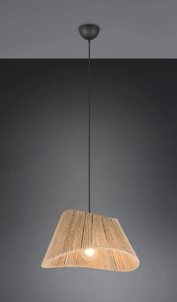 Japandi Pendelleuchte Valerie Rattan Ø 52cm Trio 4017807637380