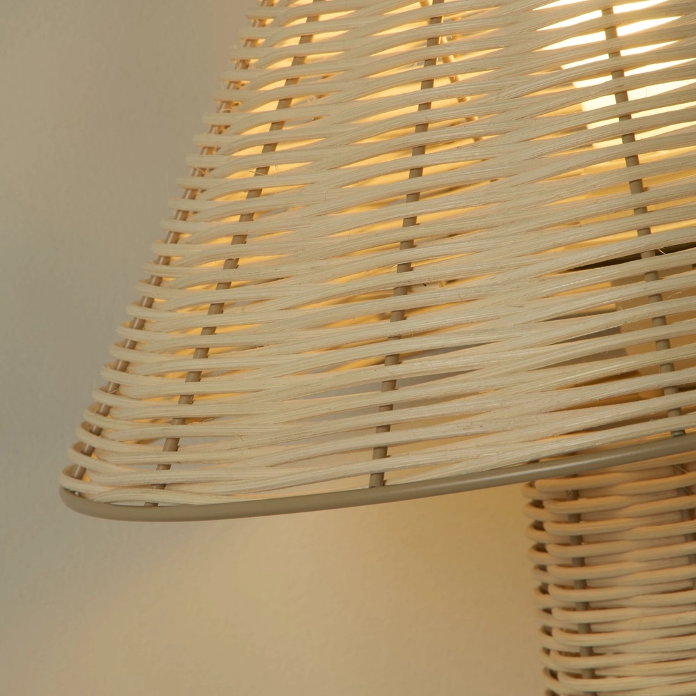 Tischleuchte aus Rattan Tulum braun Searchlight 5053423305943