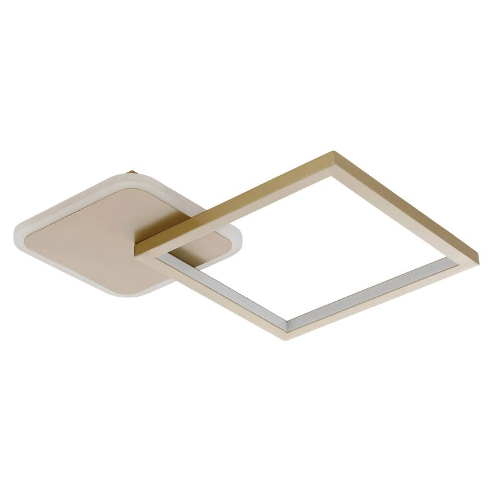Verstellbare LED-Deckenleuchte Gafares Quadrat - Gold