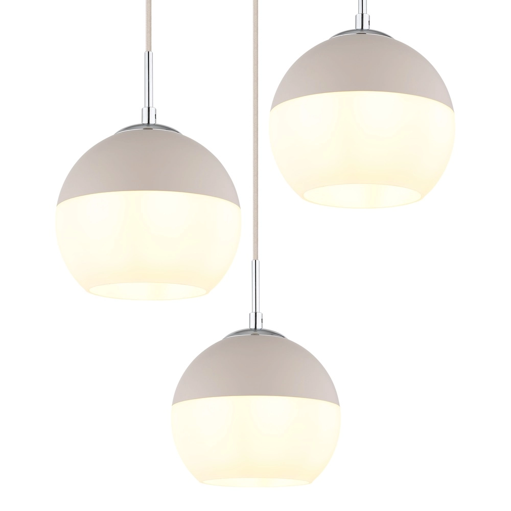 3-flammige Pendelleuchte Ragusa rund sandbraun Globo 9007371575787