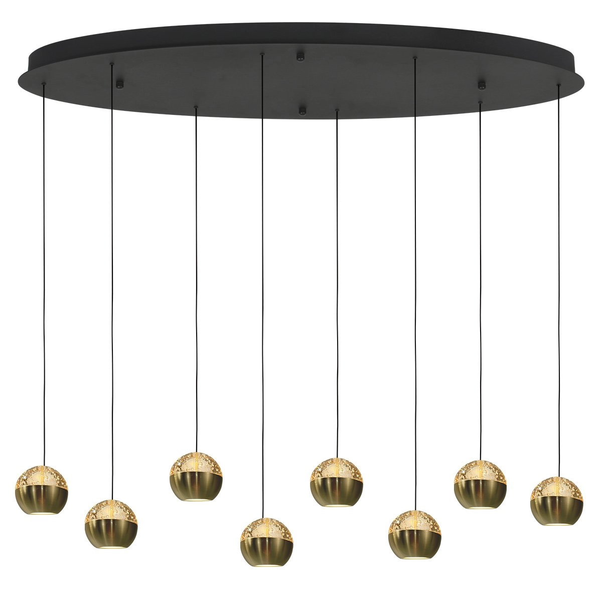 Ovale Pendellampe Belluno 8-Licht-LED – Messing Steinhauer 8712746183993