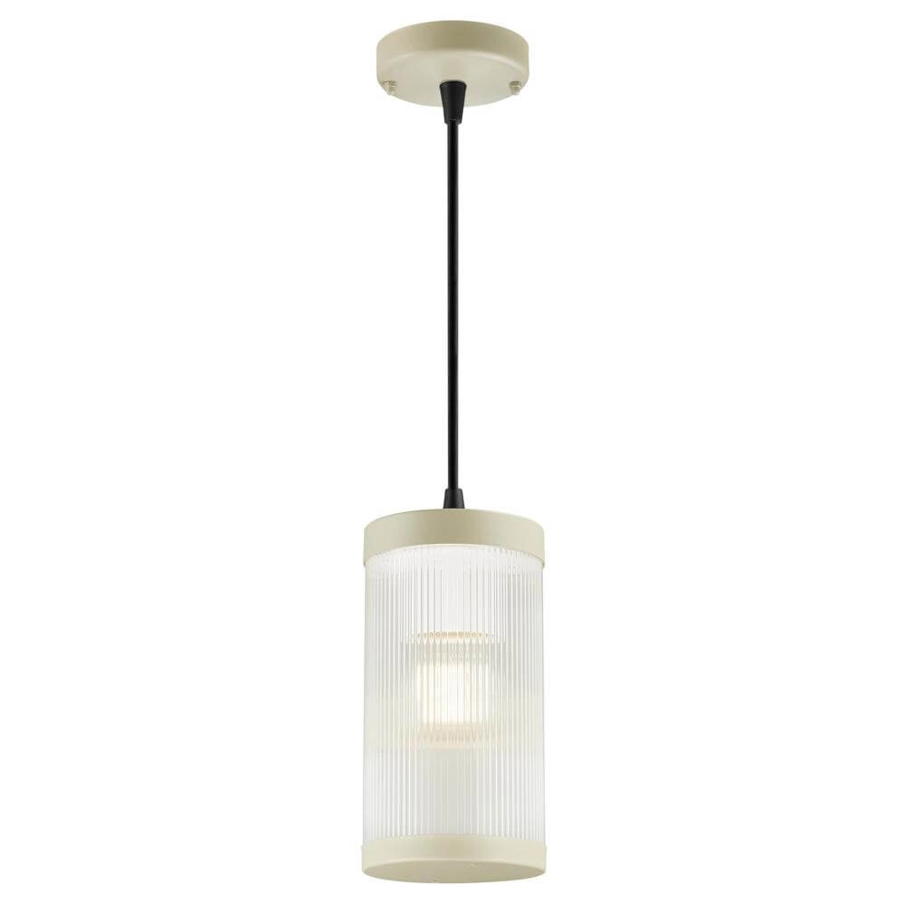 Pendelleuchte aus Glas Coupar sandbraun