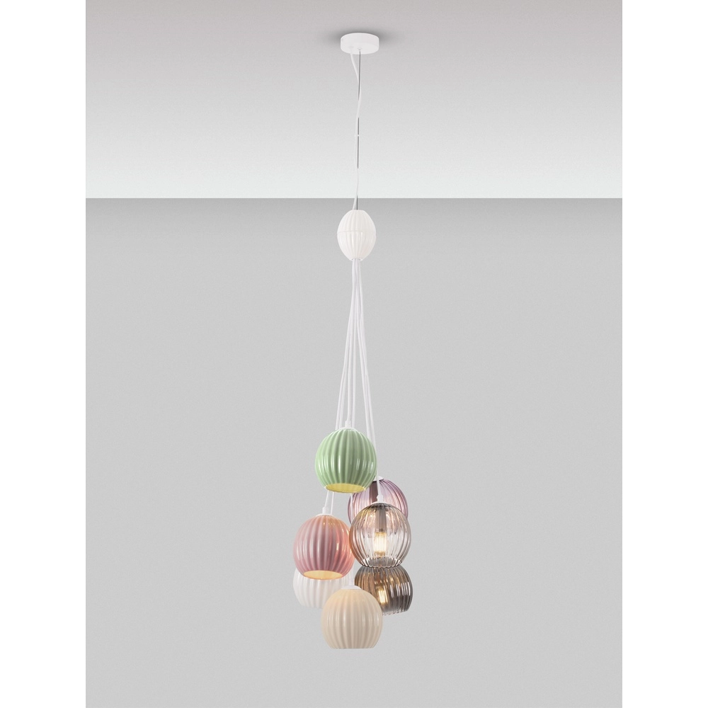 Farbige Pendelleuchte Meline 7-flammig Lyora 5212017474001