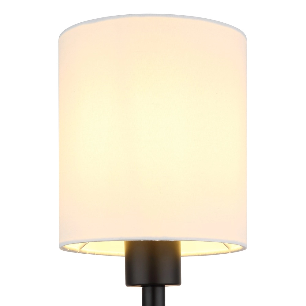 Nachttischlampe Zamora Schwarz mit weißer Motorhaube Globo 9007371569892