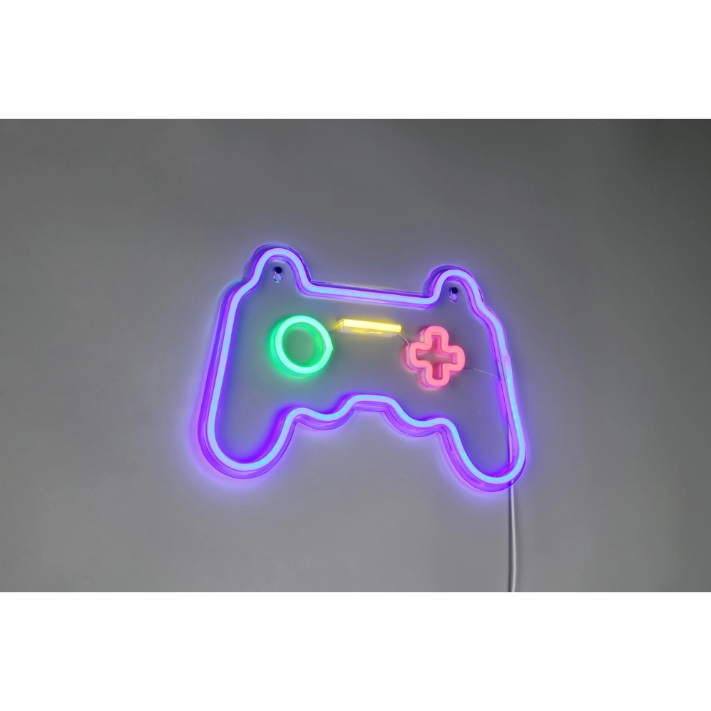 Neon-Wandleuchte Gamer lila Trio 4017807657494