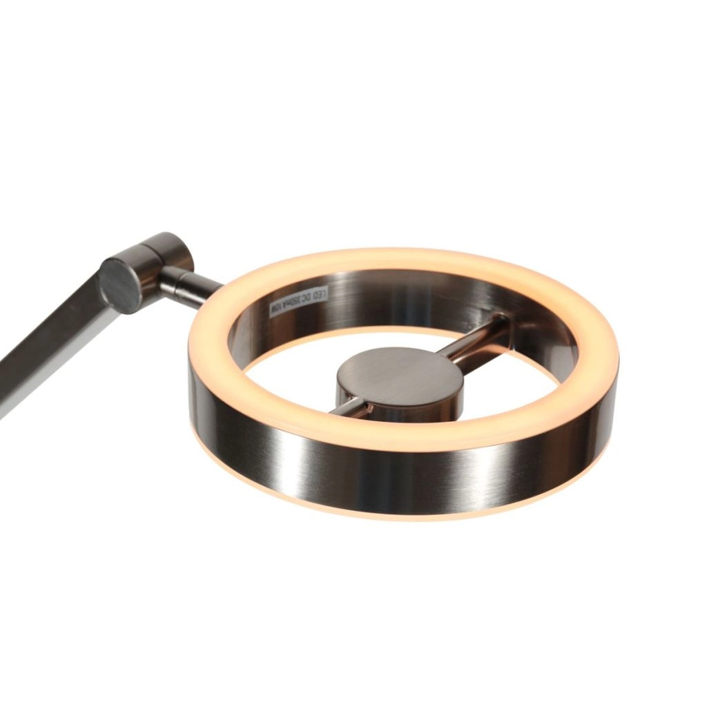 Design-Leselampe Ringlux gebürstetes Metall Steinhauer 8712746180886