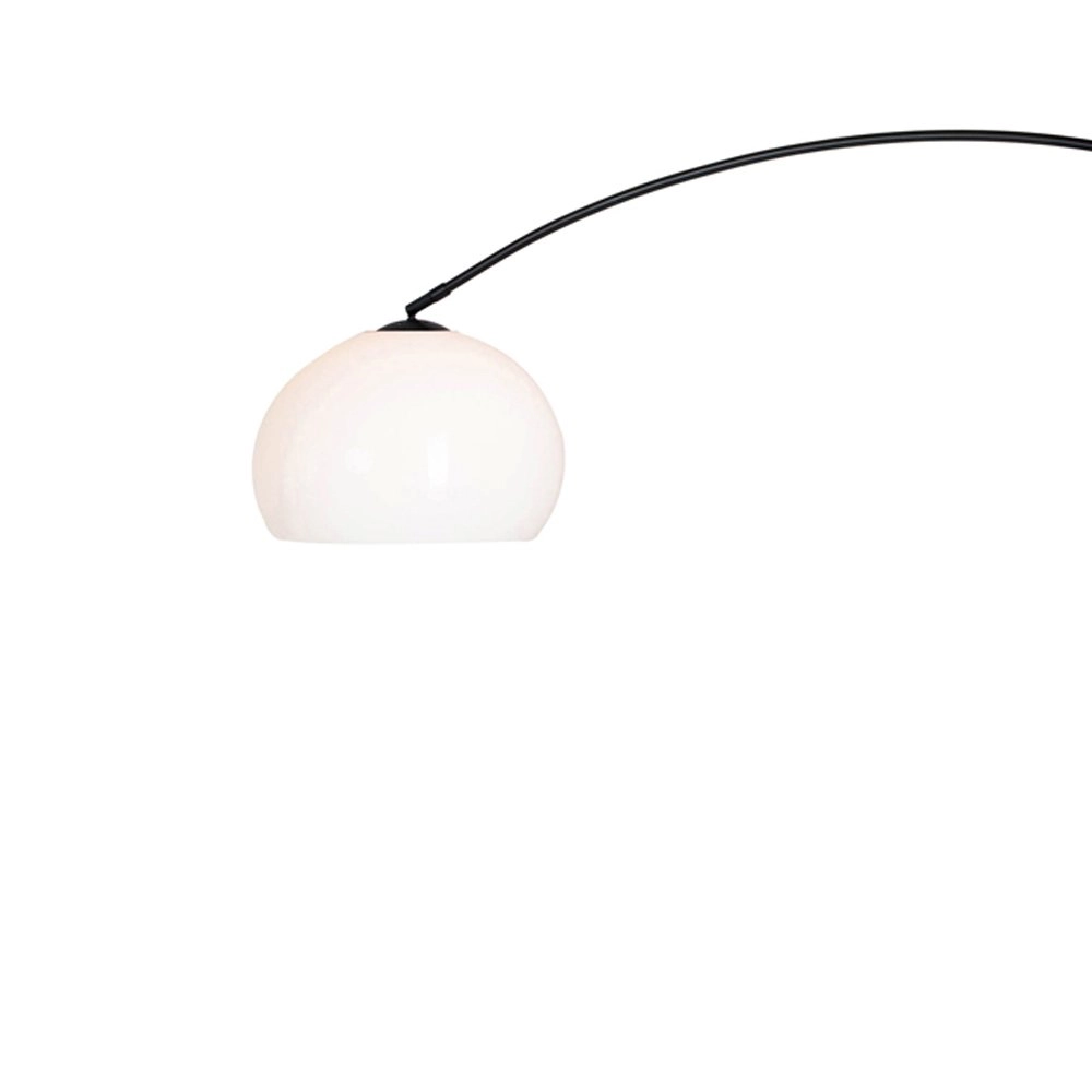 Bogenlampe Stresa schwarz mit weißem Lampenschirm Steinhauer 8712746106640