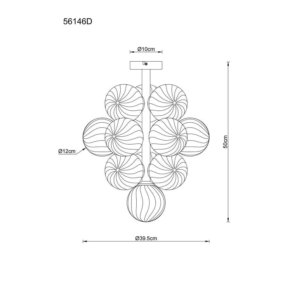 Schwarze Deckenlampe Conor mit Bernsteinglas Globo 9007371518173