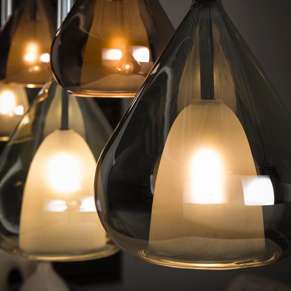 Esstisch-Pendellampe Wings 5-Licht - Ø 24 cm Glas Lyora 8716803511972