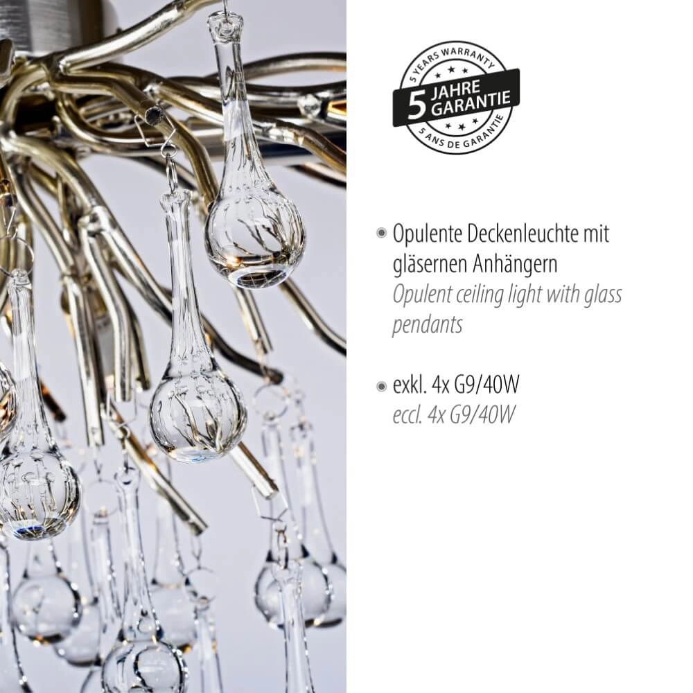Kronleuchter Icicle Metall 60cm Paul Neuhaus 4012248352076