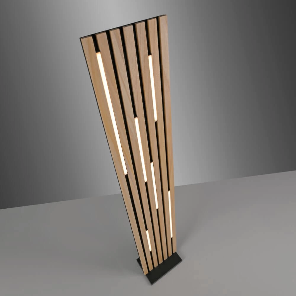 Designer-Stehleuchte Q-Akustik Holz Paul Neuhaus 4012248385401