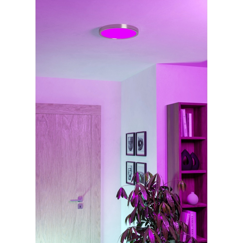 Deckenlicht IP44 Fueva 6-Z rund – Edelstahl – Ø 27,8 cm Eglo 9008606330614
