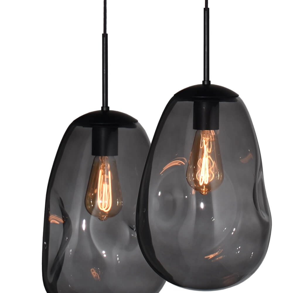 Hängelampe Lava Oval 8x Rauchglas Ø 22,5cm Masterlight 8718121290218