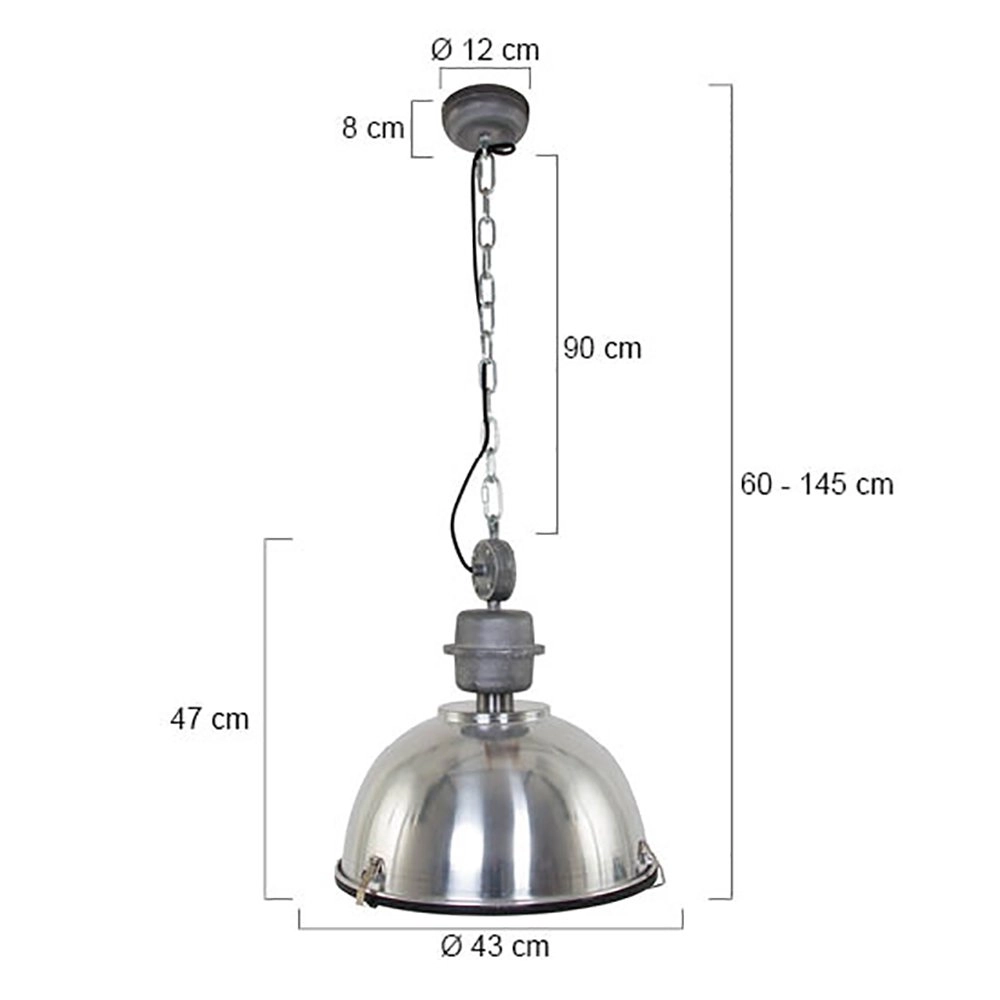 Pendelleuchte Bikkel Metallgrau Steinhauer 8712746105179