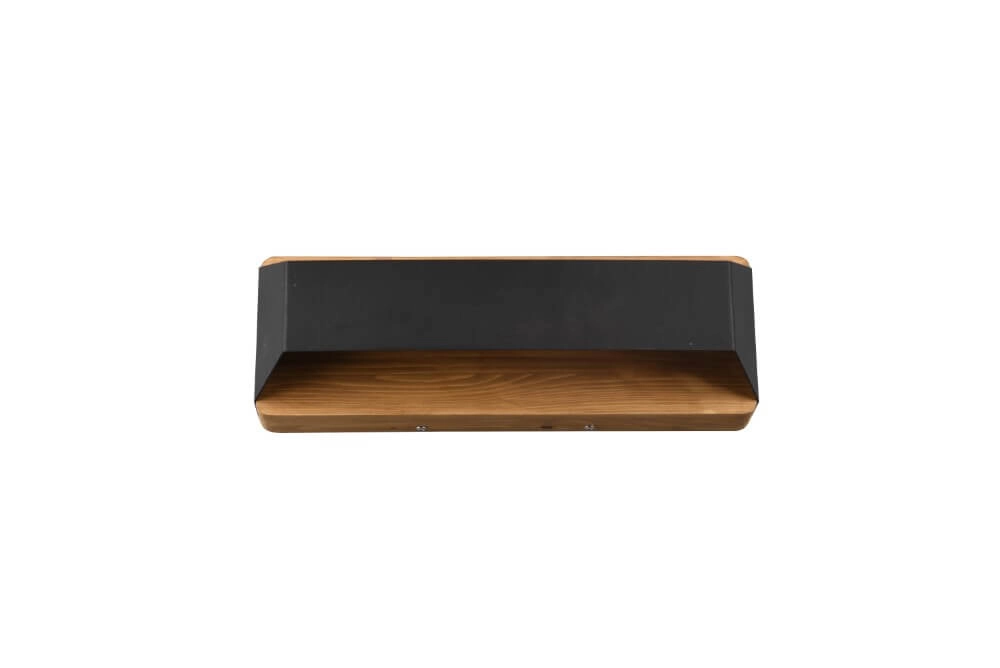 Wandlampe Arino 35 cm schwarz mit Holzbraun Trio 4017807502787