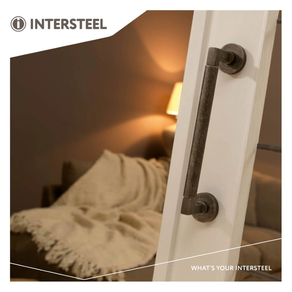 Türgriff im Landhausstil Bau-Stil 30cm altgrau Intersteel 8714186091210