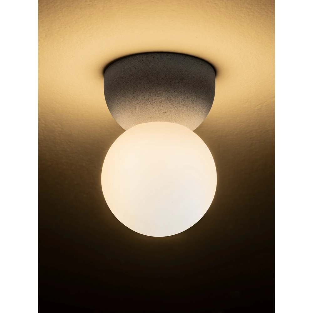 Deckenlampe Zero Betongrau mit Weiß