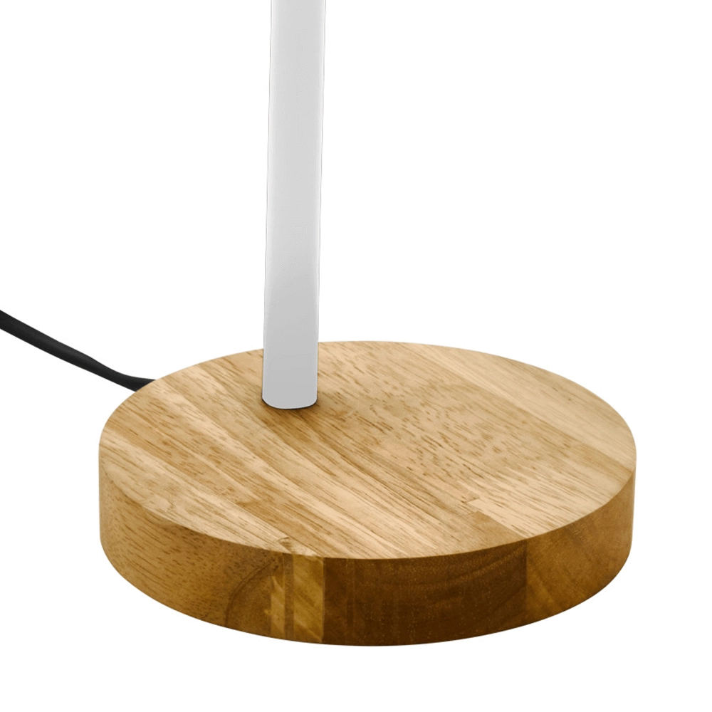 Ländliche Schreibtischlampe Veradal weiß mit Holz Eglo 9002759988326