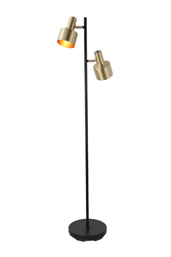 Stehlampe Twinkle schwarz mit gold