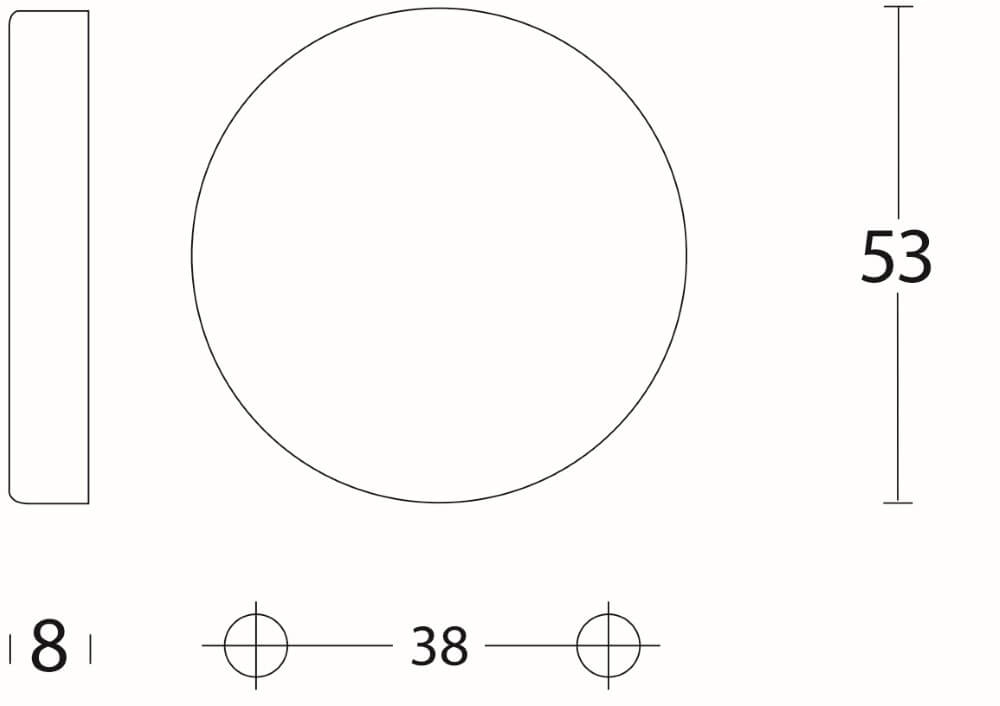 Rosette Tira verdeckte Jalousie Edelstahl Intersteel 8714186044681