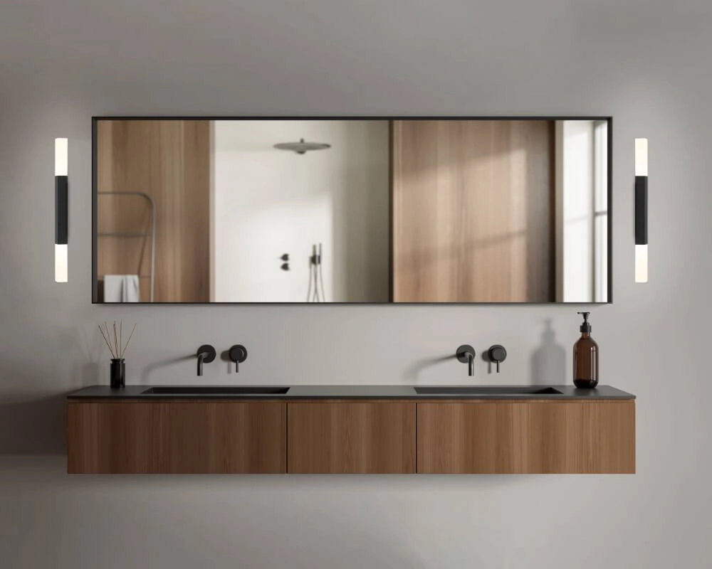 Badezimmer-Wandleuchte Alcudia Schwarz Eglo 9008606245147