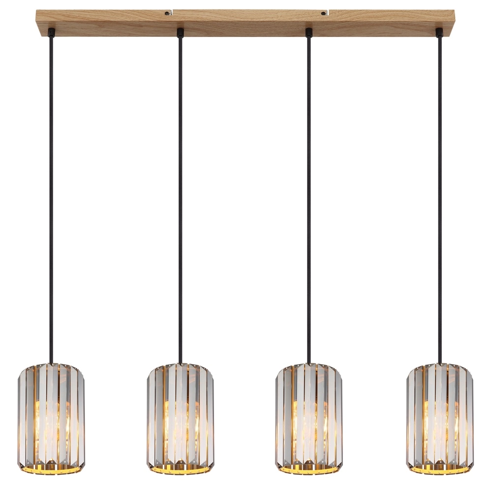 Pendellampe Run 4-Licht Holz Globo 9007371519965