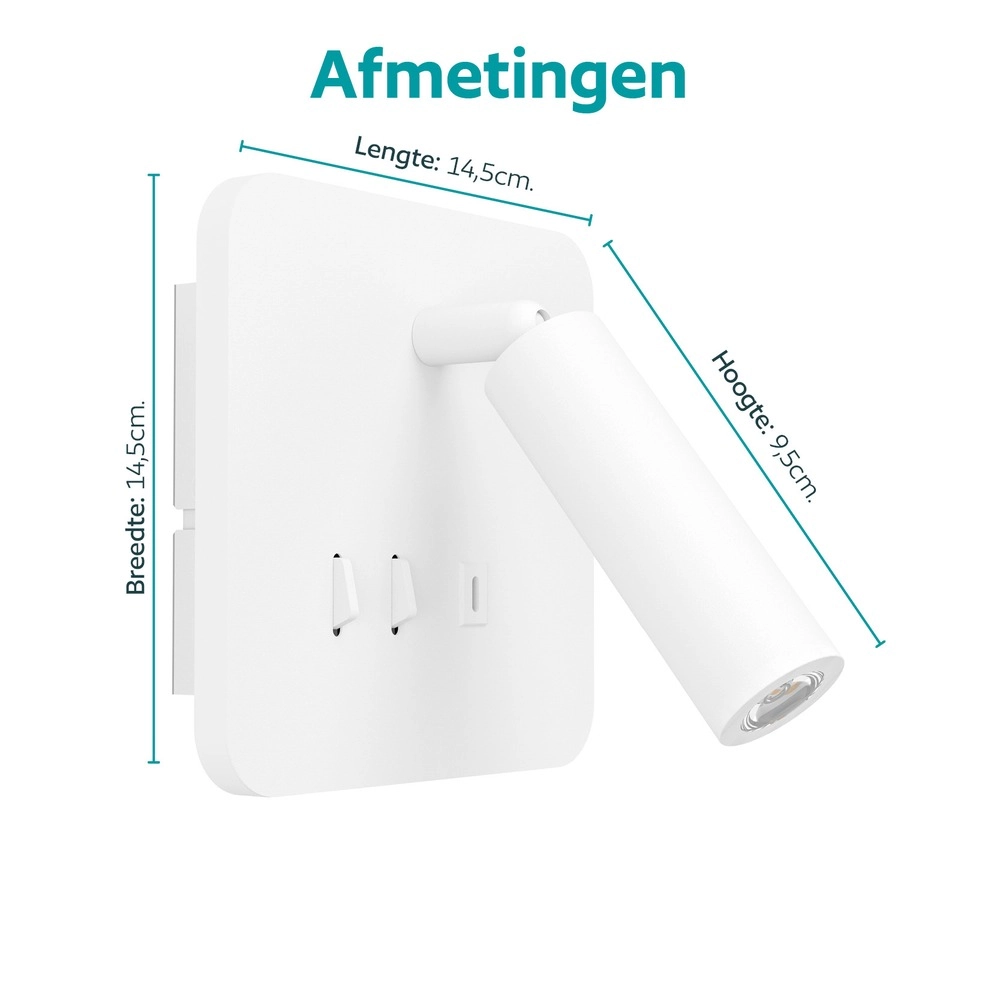 Nachttischlampe Fanzarotta Weißes Quadrat Eglo 9008606356850