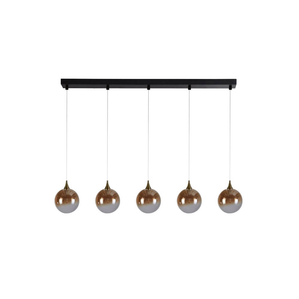 5-flammige Pendelleuchte Alchemy Braunes Glas Searchlight 5053423273846