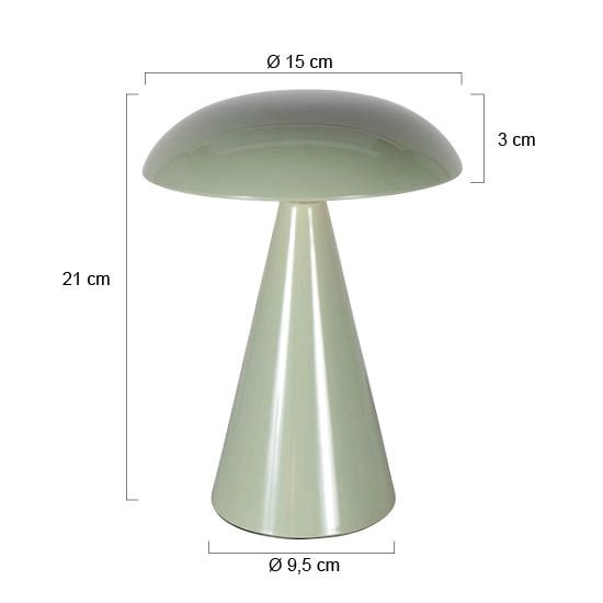 Wiederaufladbare Tischlampe Mush Grün Steinhauer 8712746188783