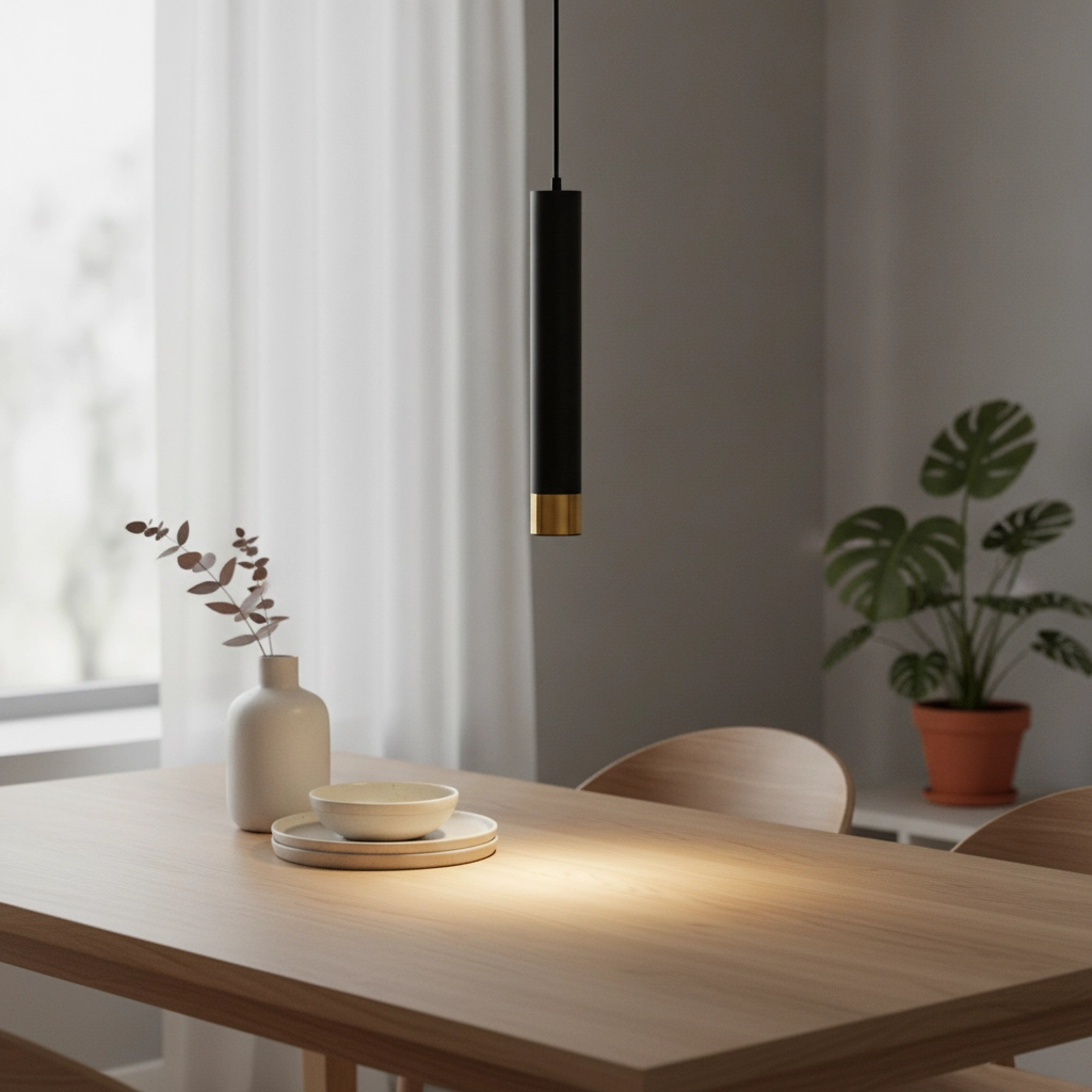 Design-Pendelleuchte Picto 40cm schwarz mit gold