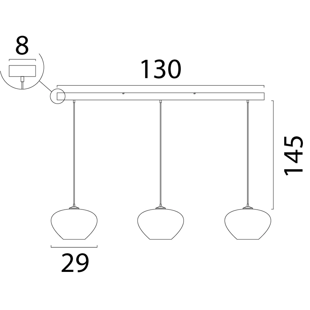 3-Licht Pendellampe Cartone mit Ø29 Think Paper Hoods Masterlight 8718121396712