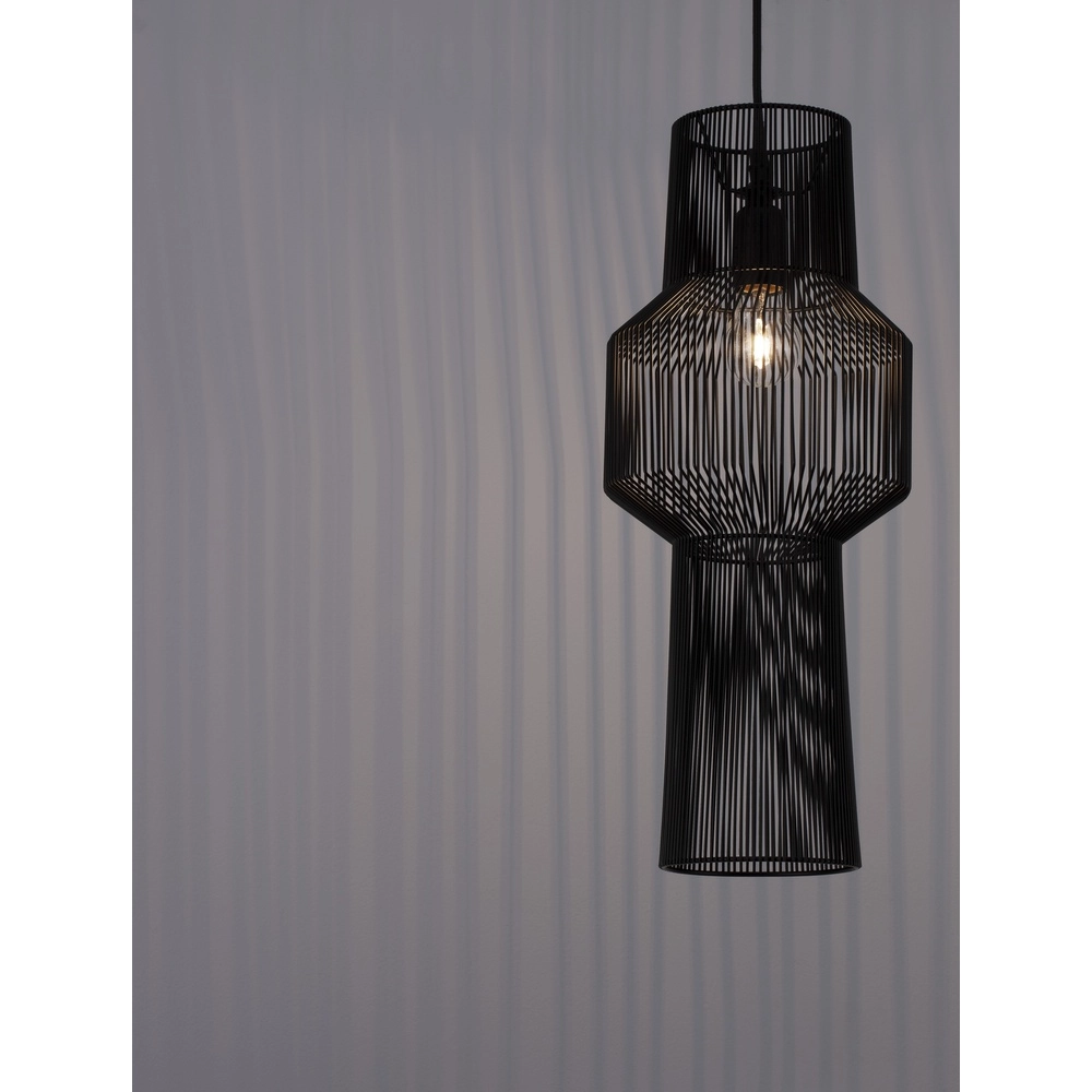Böhmische Pendelleuchte Bredo Ø 21cm schwarz Lyora 5212017438904