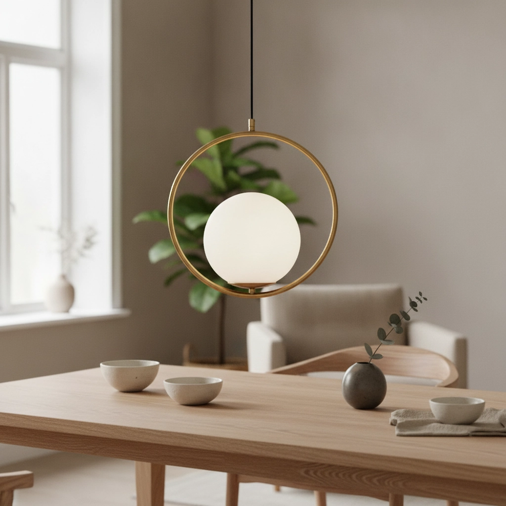 Design-Pendelleuchte Obitar Nur rundes Gold