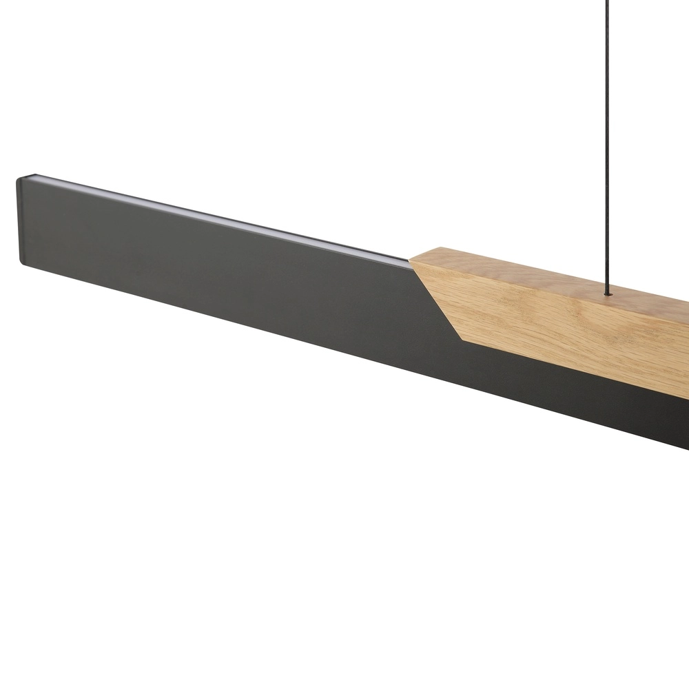 Design-Pendellampe Arcus Schwarz mit Holz Brilliant 4004353463549